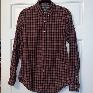 Ralph Lauren Button Down Dress Shirt Medium Plaid